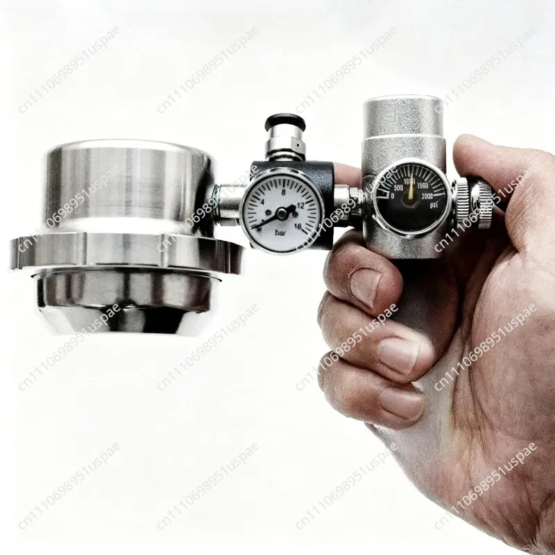 Pneumatische Espressomaschine, tragbar, Kaffeemaschine für Zuhause, Outdoor-Camping, klein (ohne Gasflasche)