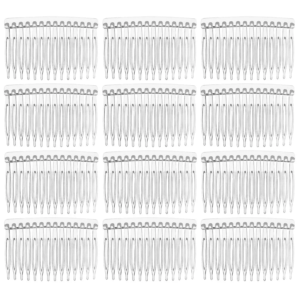 

20 Pcs Transparent Plastic Hair Comb Insert 20pcs for Fine Wedding Bridal Accessories Headgear