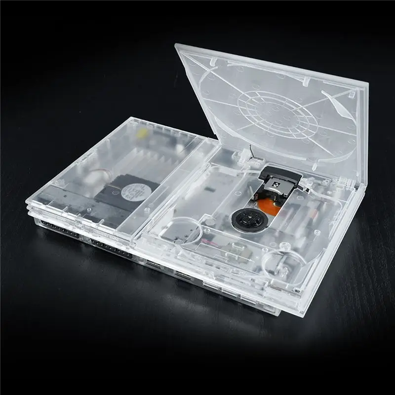 B31B Replacement Full Housing Shell for PS2 Slim 7XXXX, Translucent Case Cover, Durable Protection, Easy Install
