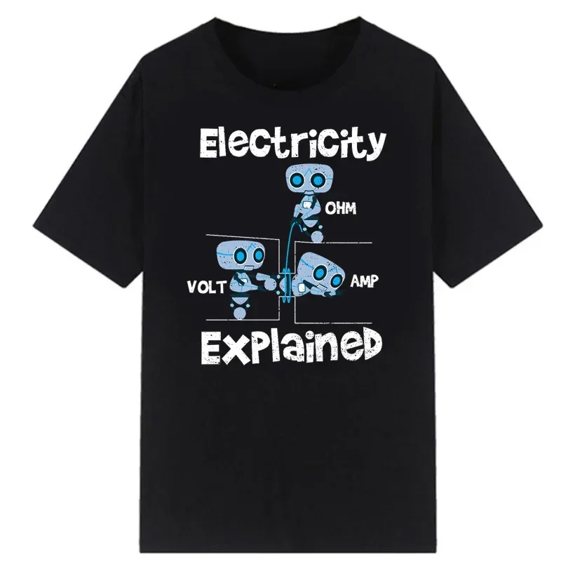 Ohmsches Gesetz Ohm Elektronik-T-Shirt Neuheit Elektroingenieur Lustiges Grafik-T-Shirt Damen Klassische Streetwear Ropa Hombre Bequeme Oberteile – Detail 5