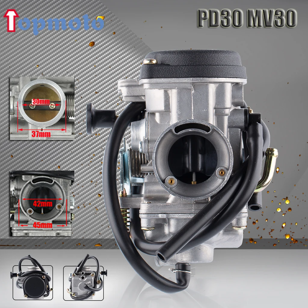 Motorcycle PD30 Carburetor For JIANSHE QingQi 250 JS250 QM250GY GXT250 ATV Quad Motercross Parts 30mm Carburador