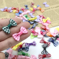 50/100pcs MIX Small Satin Ribbon Bows Flower Appliques Craft bow Wedding Party Sewing DIY Decorations