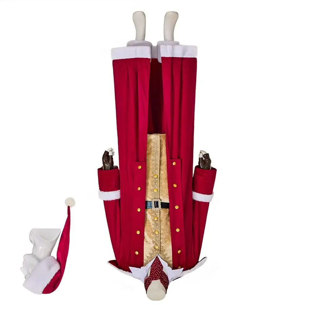 

Medieval Christmas Santa Claus Cosplay Costume Red Jacket Suit Full Set Stage Performance Outfit