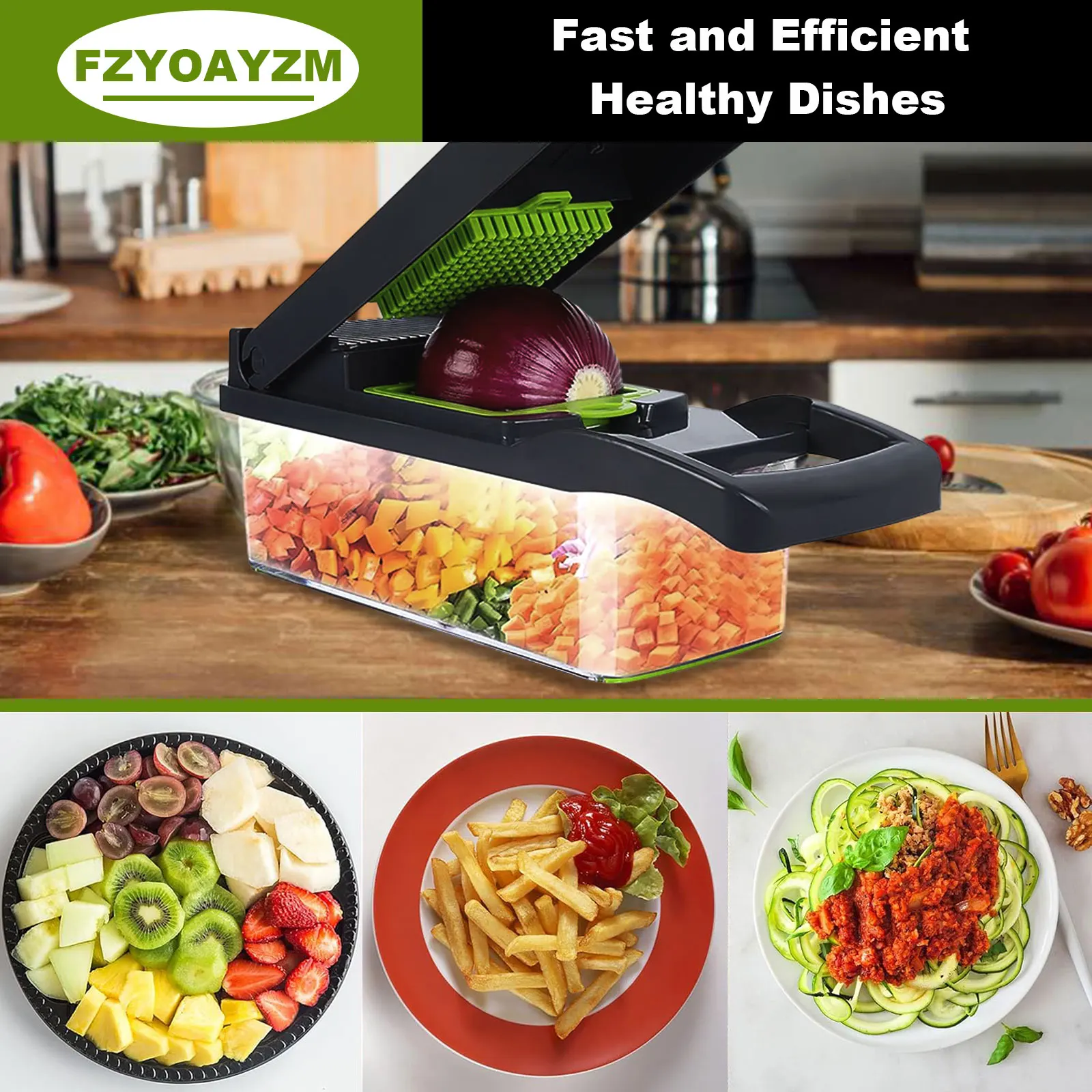 Vegetable Cutter, Multi-functional Fruit and Vegetable Cutter, Shredding, Slicing, Customized Thickness Cutter, Kitchen Tools