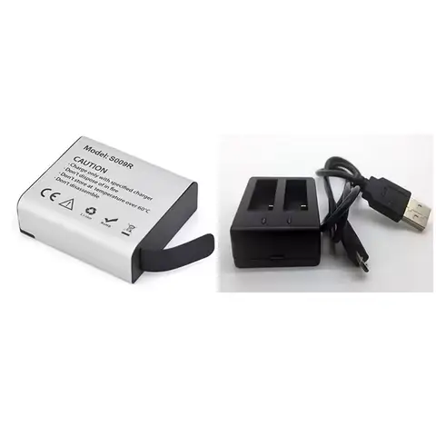 Hawkeye Firefly 8S 8SE 7S X Action Camera  1350mAh Lipo Replacement Battery With 2 In 1 Battery USB Charger Kit