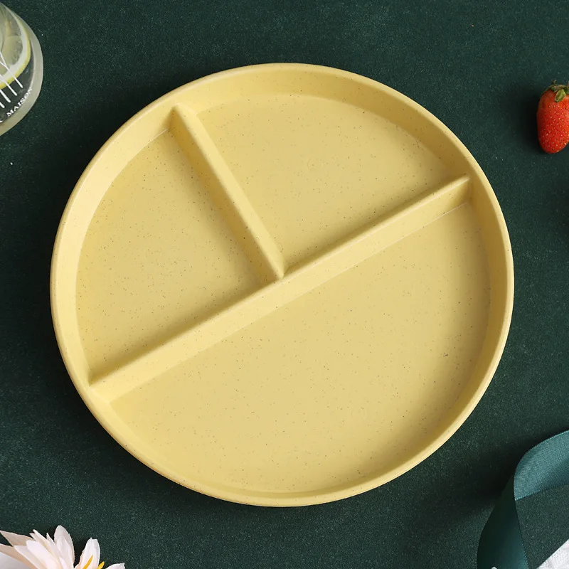 Assiette à dîner de réduction de graisse à grille divisée, assiette quantitative de perte de poids, assiette de petit déjeuner domestique Eid al-adha Mubarak