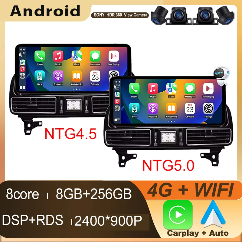 12.3 inch Android For Mercedes Benz ML GL GLE GLS W166 X166 2012-2019 4.5NTG 5.0NTG Car Radio Carplay Multimedia Auto Player DVD