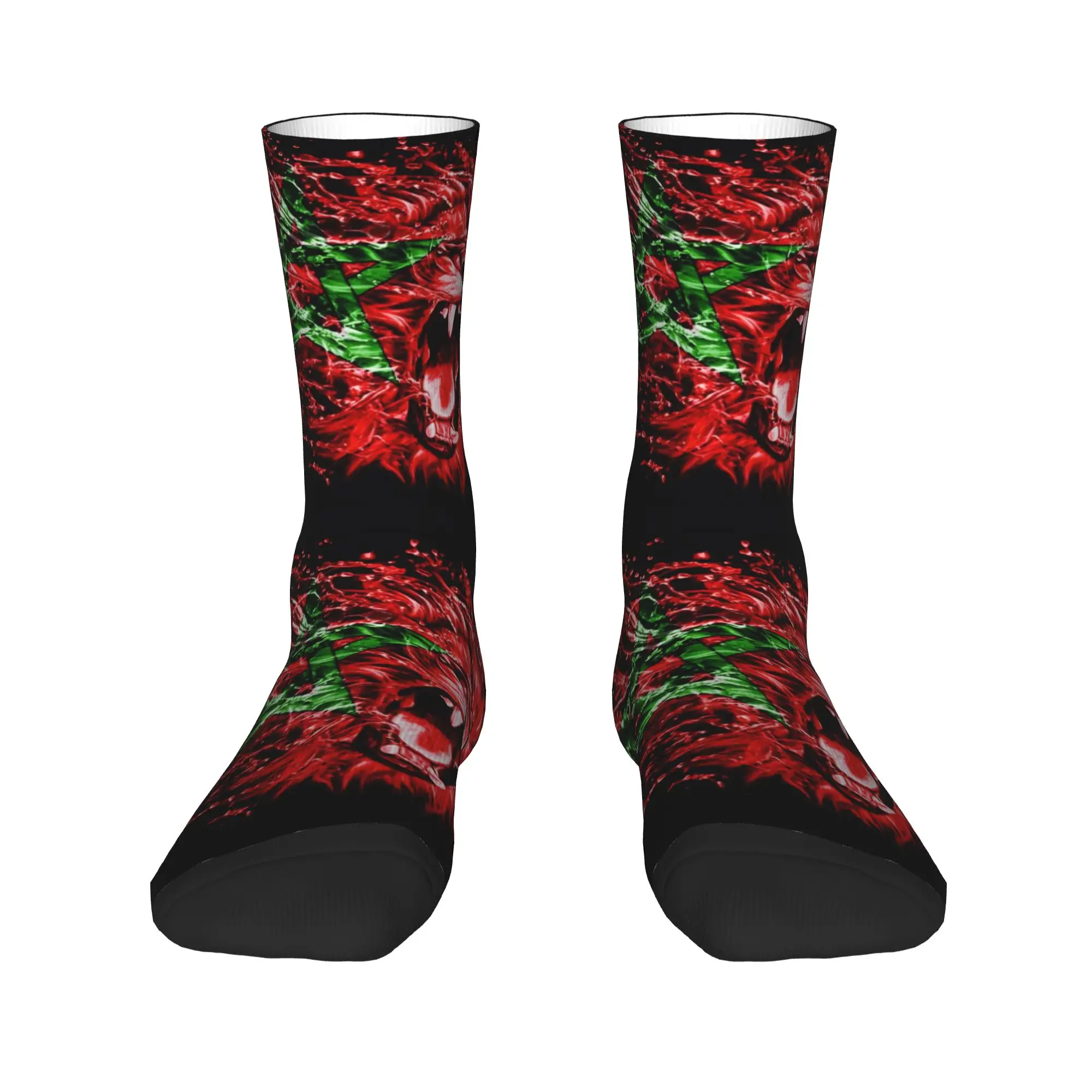 

Morocco Moroccan Flag Dress Socks for Men Women Warm Fashion Crew Socks