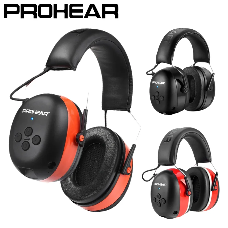 

PROHEAR Electronic Bluetooth Hearing Protectors Safety Noise Reduction Earmuffs for Mowing Worker Headphones for Music Gift
