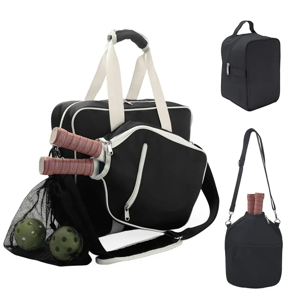 

Pickleball Tote Bag for Women Men with Adjustable Shoulder Strap Fence Hook Crossbody Handbag Shoulder Bag Pickleball Gift S