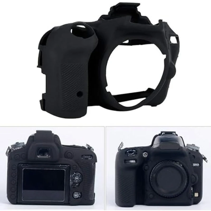 

For Nikon D5500/D5600Soft Silicone Protective Cover Housing + Tempered Glass LCD Protective Film