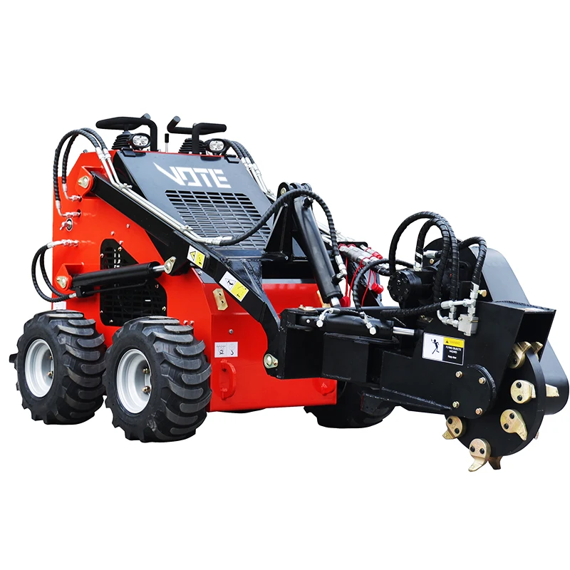 Cheap Price Micro Loader Multipurpose China Mini Skid Steer Loader for Sale Stump Crusher customized