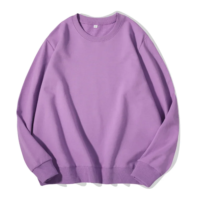 Sudadera de primavera y otoño para mujer, jerséis Harajuku lisos con cuello redondo, sudaderas informales de algodón Multicolor para mujer, ropa informal de punto 2024