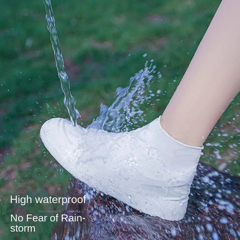 Latex WaterProof Shoe Covers Unisex Shoes Protectors Reusable Non-Slip Rain Boot Overshoes Walking Shoes Accessories