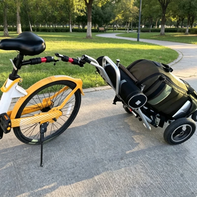Bicycle Trailer Coupler Hitch Connector Rear Bike Cargo Shopping Cart Attachment Replacement 자전거 트레일러 연결부