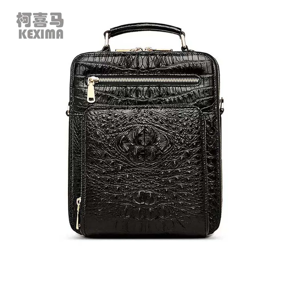 gete Crocodile leather men bag 2022 new single-shoulder bag men bag business leisure male handbag leather  men Crocodile bag