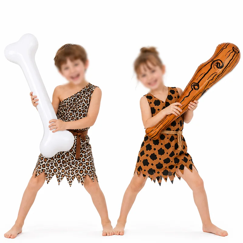 2 Piezas de Juguetes Inflables con Forma de Hueso con Púas de 100 cm, Globo de PVC para Fiestas Temáticas de Dinosaurios, Recuerdos de Cumpleaños para Niños, Divertidos Accesorios de Cosplay
