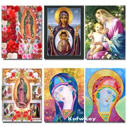 Full Square Diamond Painting Religion Virgin Mary Mosaic Diamond Embroidery Icons round Rhinestones picture diamond Religious