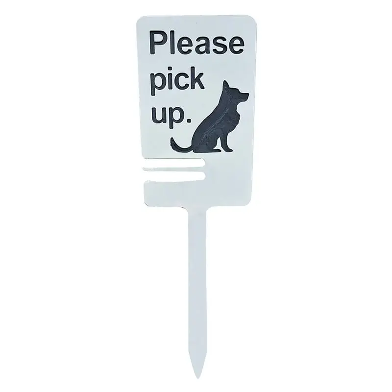 A19F-Dog Poop Sign With Bag Holder, Dog Lawn Sign, Please Clean Up After Your Pet Durable