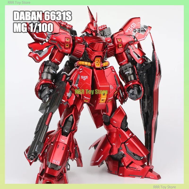 DABAN 6631S MG 1/100 Sazabi Electroplated Ver Assembly Model Kit Action Figures Robot Figuine Plastic Model Kids Hobby Toy GIfts