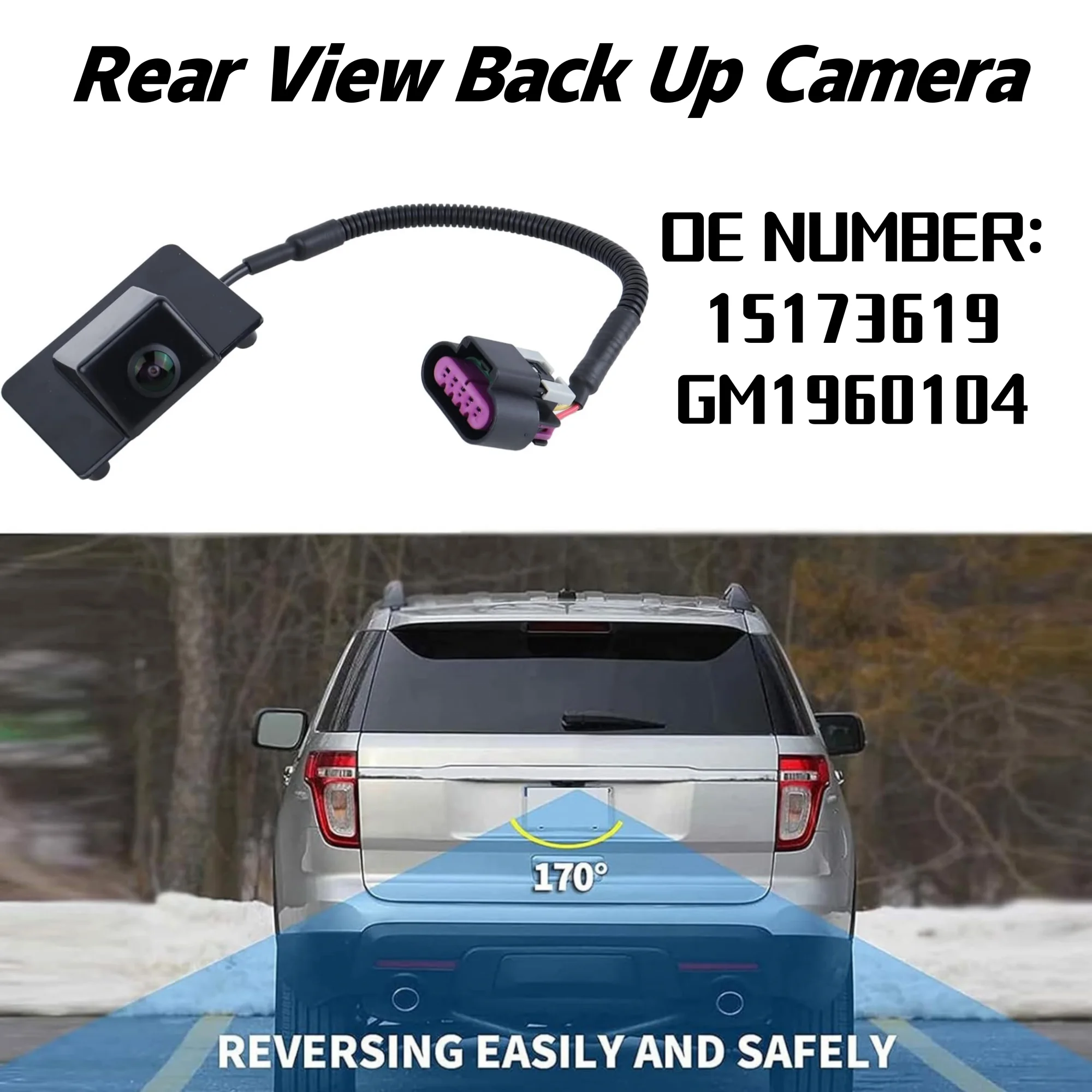 

Vehicle Rear View parking Backup Camera for Chevrolet Suburban GMC Yukon Tahoe 15173619 GM1960104 Reverse Assist Camera