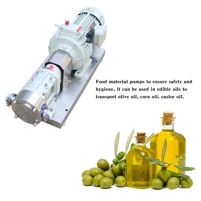 

Stepless speed regulation sanitary cam rotor pump for olive oil, corn oil, castor oil, viscous medium conveying