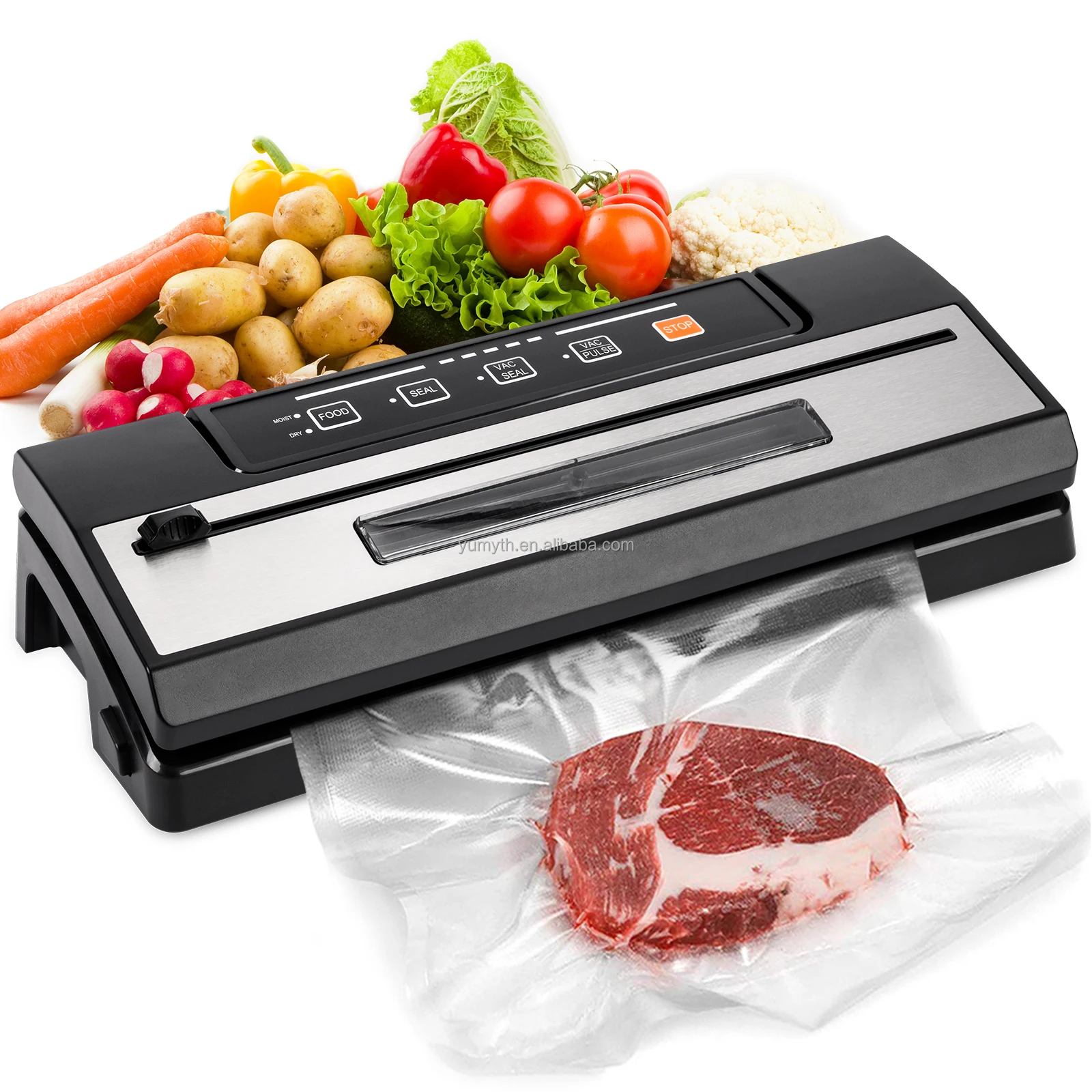 

Newest Electric Vacuum Food Saver Sealer With Bag Cutter And View Window For Preserving Food