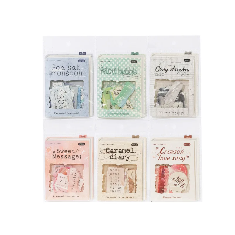 

6packs/1lot Kawaii Scrapbook Sticker fragmented time Scrapbooking Planner Decorative Stationery