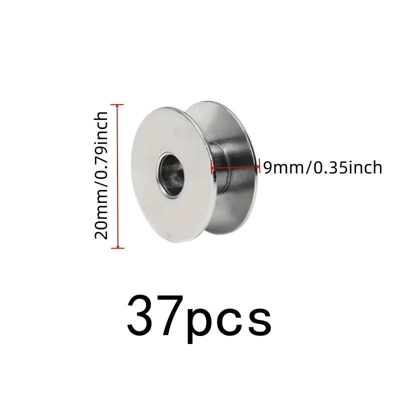 37 pcs Anti-Oxidation Bobbins with Rust Resistant Durable, ideal for Tailor Workshop and Computerized Flatbed