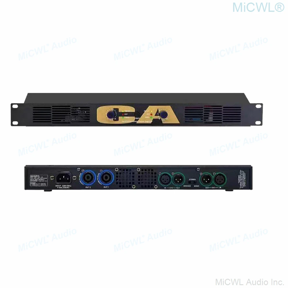 High-Tech Two Channel 1800W Class-D Digital Power Amplifier Bridged Stereo Mono 3 Modes 2x 450W Stave DJ Karaoke AMP