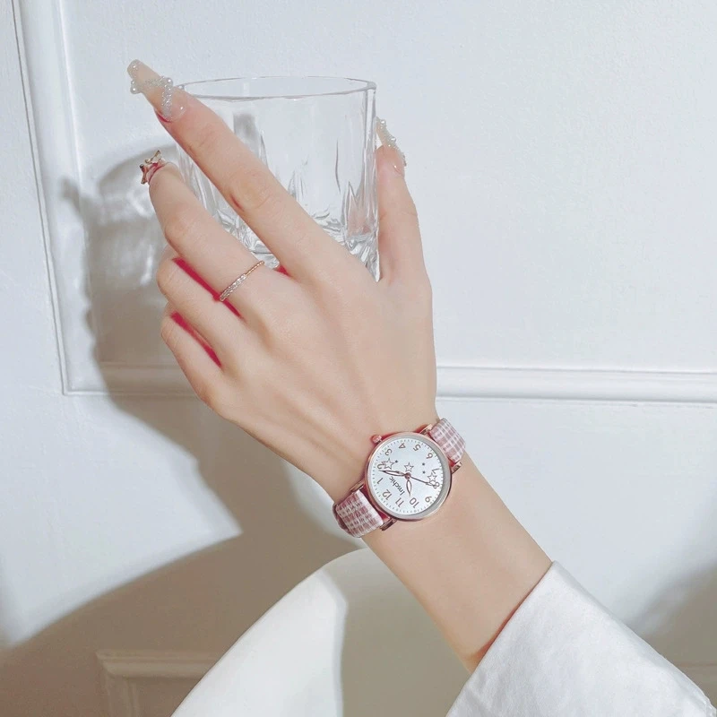 New Fashion Students Elegant Watch Women Striped Grid Leather Casual Quartz Watches Ladies Wrist Watches For Gifts Reloj Mujer