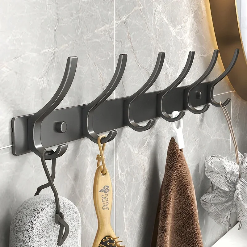 1pc Coat Rack Wall Mount, Thickened Clothe Hook, Bathroom Sticky Hook, Towel Clothe Wall Hanger Iron Crafts，Wall Sticker