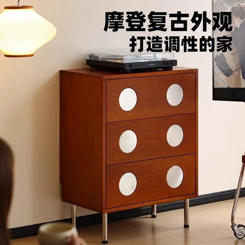 New medieval chest, floor-to-ceiling locker, sofa side cabinet, bedroom bedside table, three-bucket small apartment