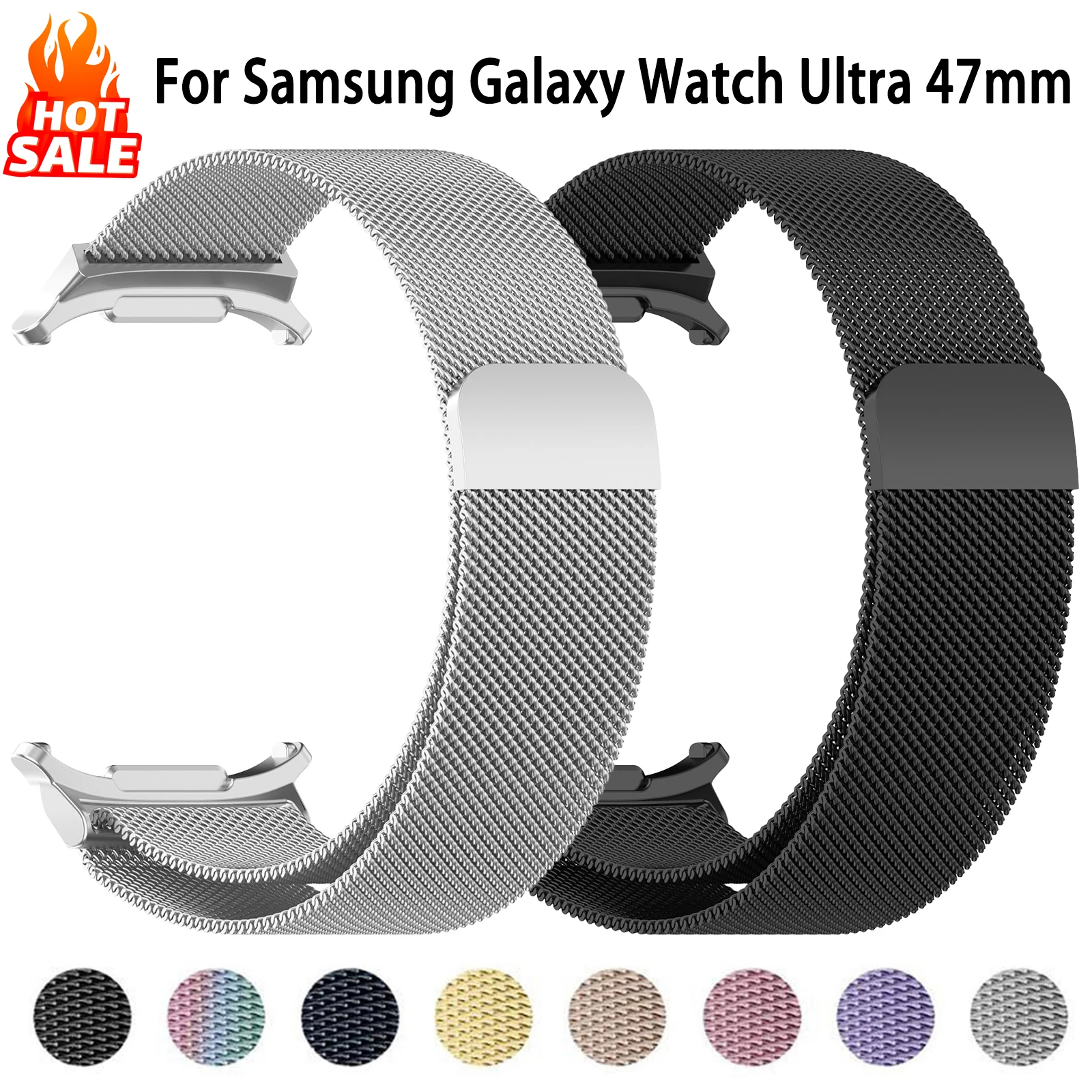 Magnetisches Armband für Samsung Galaxy Watch Ultra 2 47mm Edelstahl Correa Milanese Loop Armband Galaxy Watch Ultra (2025) Band