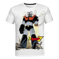 Mazinger Z Graphic T Shirts Summer Men Clothing Round Neck Oversized T-shirt Fashion Short Sleeve Harajuku Streetwear Tops Tees