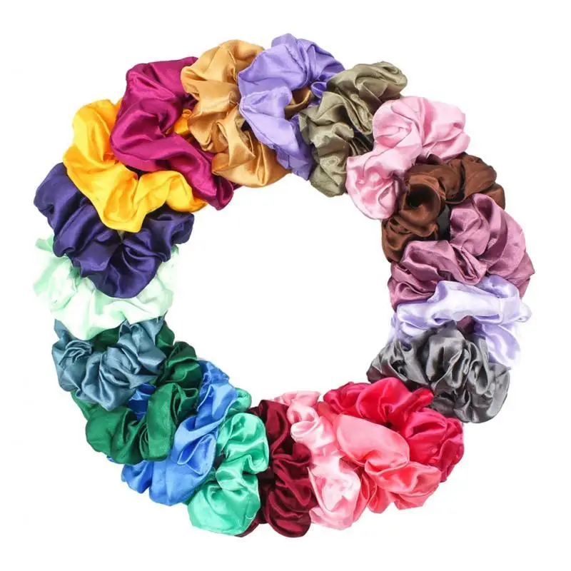 20 Pieces Assorted Color Hair Scrunchies Hair Accessories for Girls, with Rubber