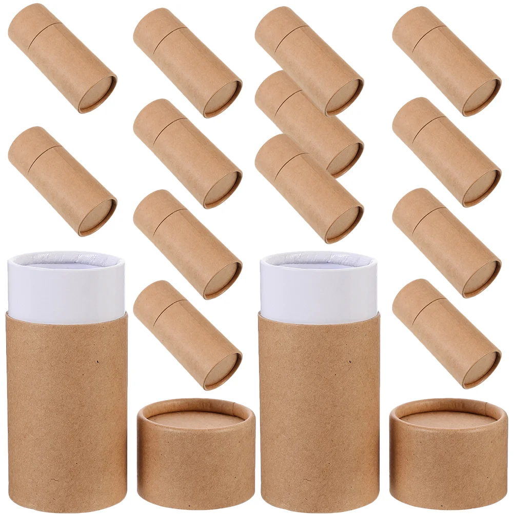 15 Pcs with Cover Essential Oil Bottle Paper Tube Box Cardboard Deodorant Containers Face Mounting Holder