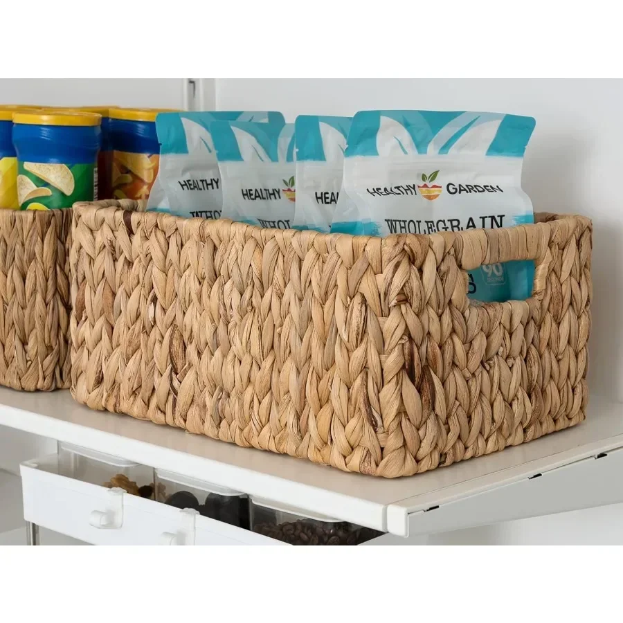 

Farmhouse Baskets 3-Tier, Storage Organizer for Shelves, Rustic Home Office Bathroom Closet Decor, Housewarming Gift