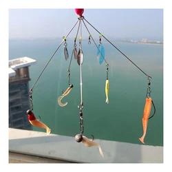 1pc Lure Soft Bait Alabama Group Attack Fishing Group Fake Fishing Bait With Sequins Bait Connector A School Of Small Fish