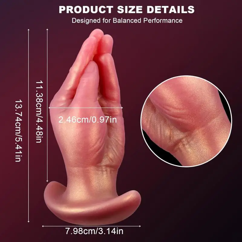 Realistic Hand Silicone Anal Plug Dildo With T-base Wearable Prostate Anal Trainer Sex Toys For Men Women Gay Penetration Anal - Image 3