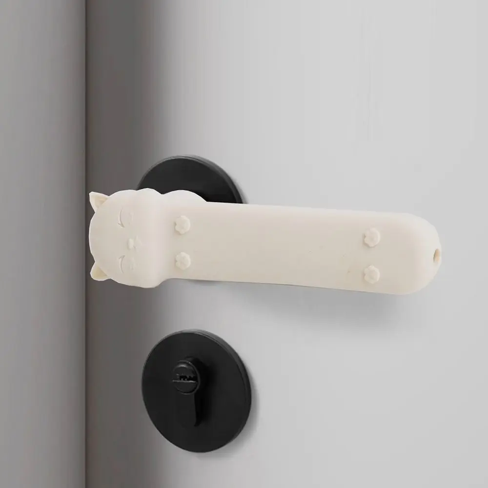 Cute Silicone Door Knob Cover Anti-collision Cold-proof Door Handle Cover Anti-Static Anti-Slip Doorknob Sleeve for Home