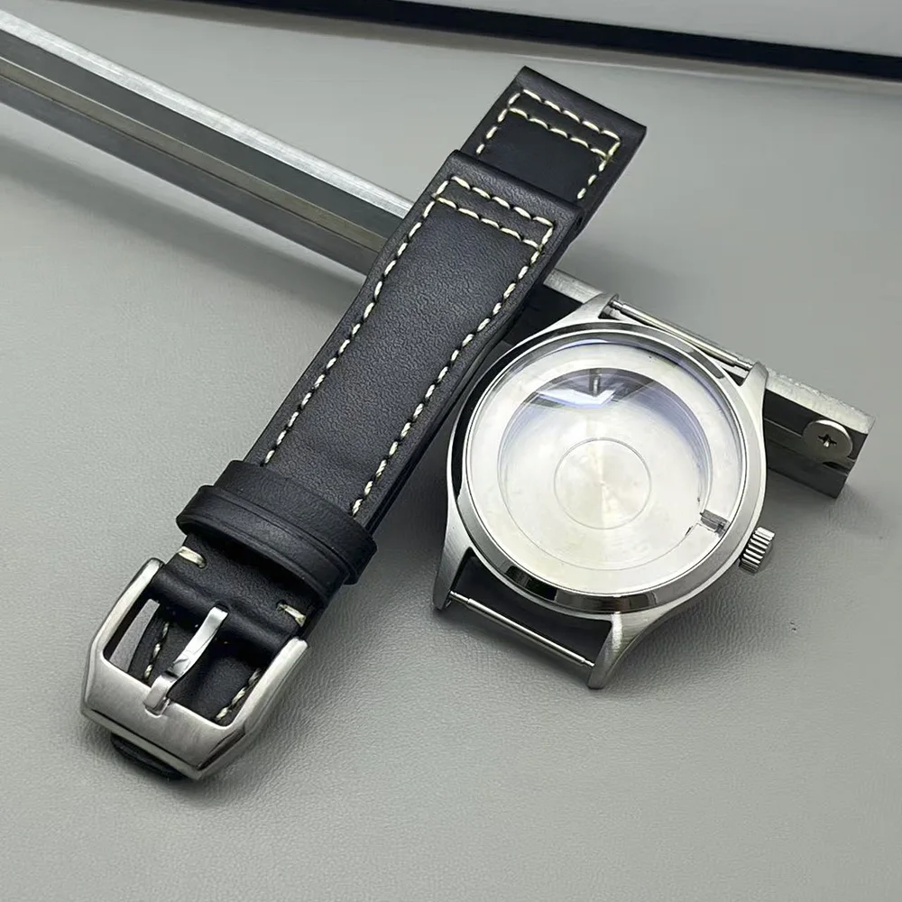 Stainless Steel Watch Case 40mm Diameter for 8215 821A 82 Series DG 2813 ST1612 Movements with Rotating Crown Watch Accessory