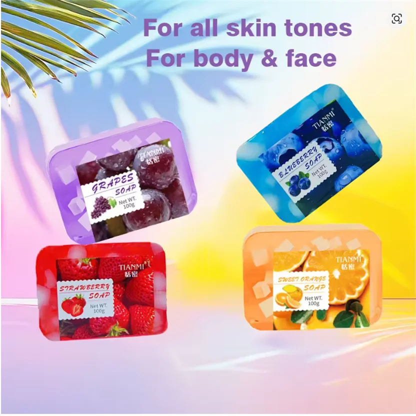 صابون جيلي الفاكهة، ينظف ويزيل المكياج بعمق، ويستحم الجسم بالكامل، ويطب ويغذيها #2