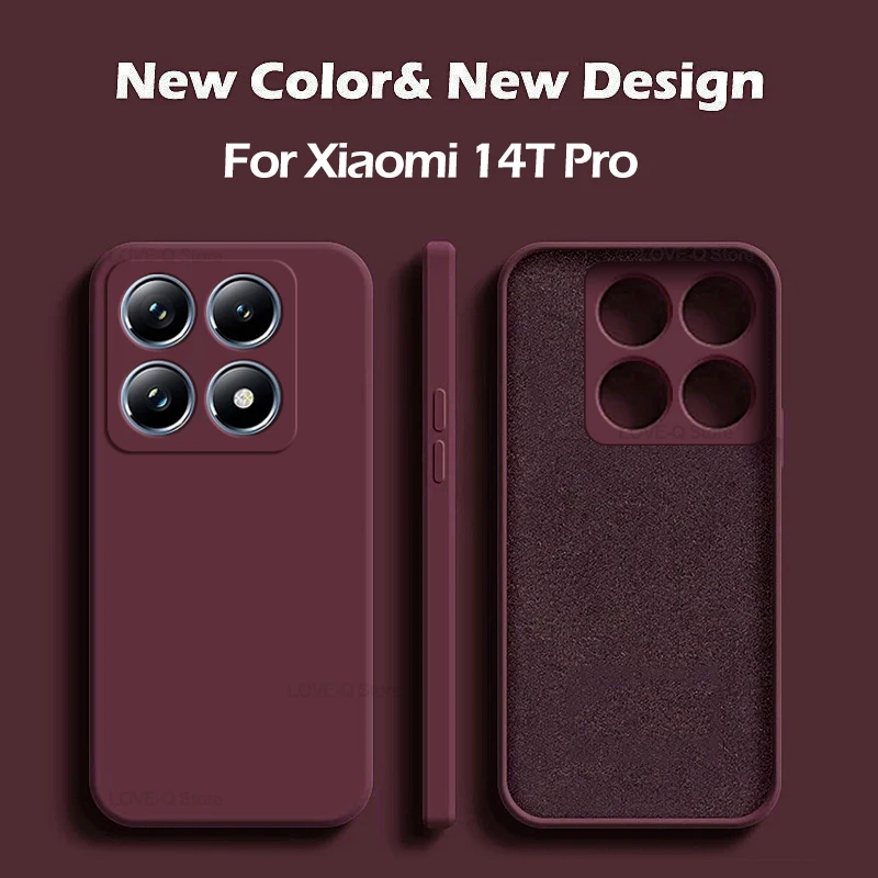 For Xiaomi 14T Pro Case Original Liquid Silicone Phone Cases For Xiaomi Mi 14T Mi14T Pro Mi 14 T Pro Shockproof Protective Cover