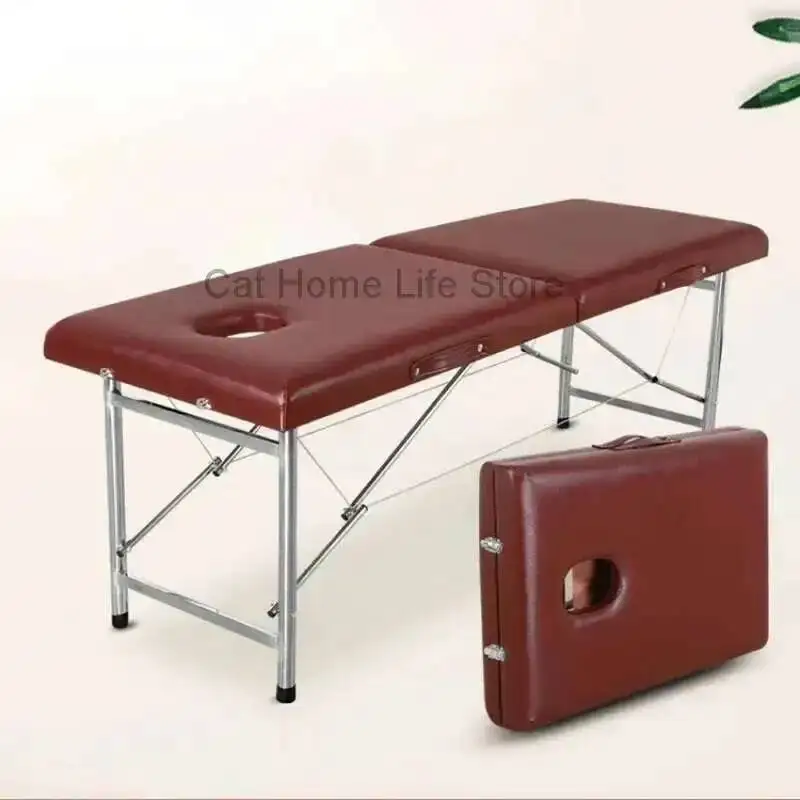 

Spa Bed Folding Lash Metal Tattoo Massage Bathroom Portable Massage Table Face Home Silla De Pedicura Para Spa Beauty Furniture