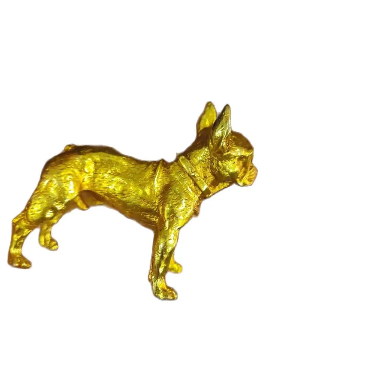 

Pure bronze gilt zodiac dog prosperous fortune fighting dog desktop decoration crafts dog statue