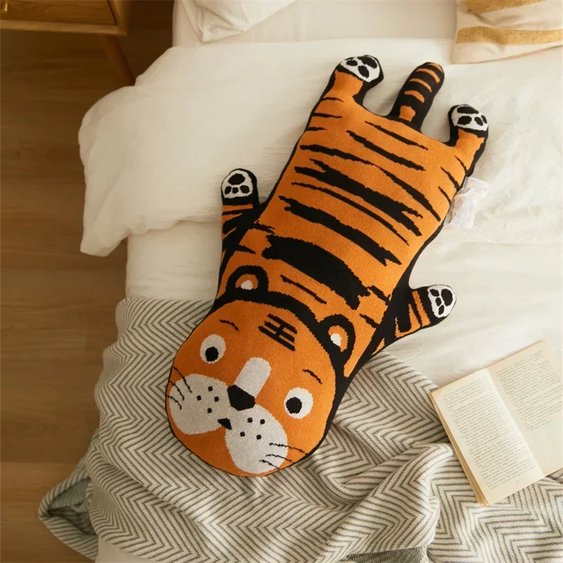 

NEW Tiger Pillows Home Decor Throw Cushion Case Good Luck Modern Knitted Pillowcase Cushion Cover For Sofa Coussin Canapé