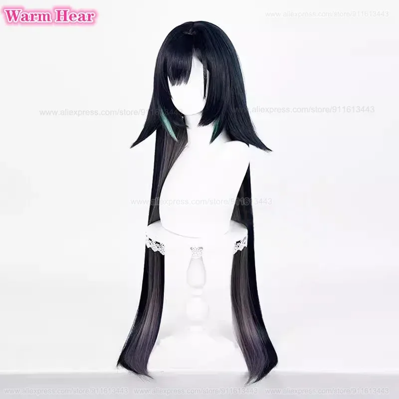 لعبة Lan Yan الاصطناعية طويلة 101 سنتيمتر مختلط الألوان مستقيم تأثيري أنيمي مقاومة للحرارة الشعر هالوين شعر مستعار للحفلات + غطاء شعر مستعار