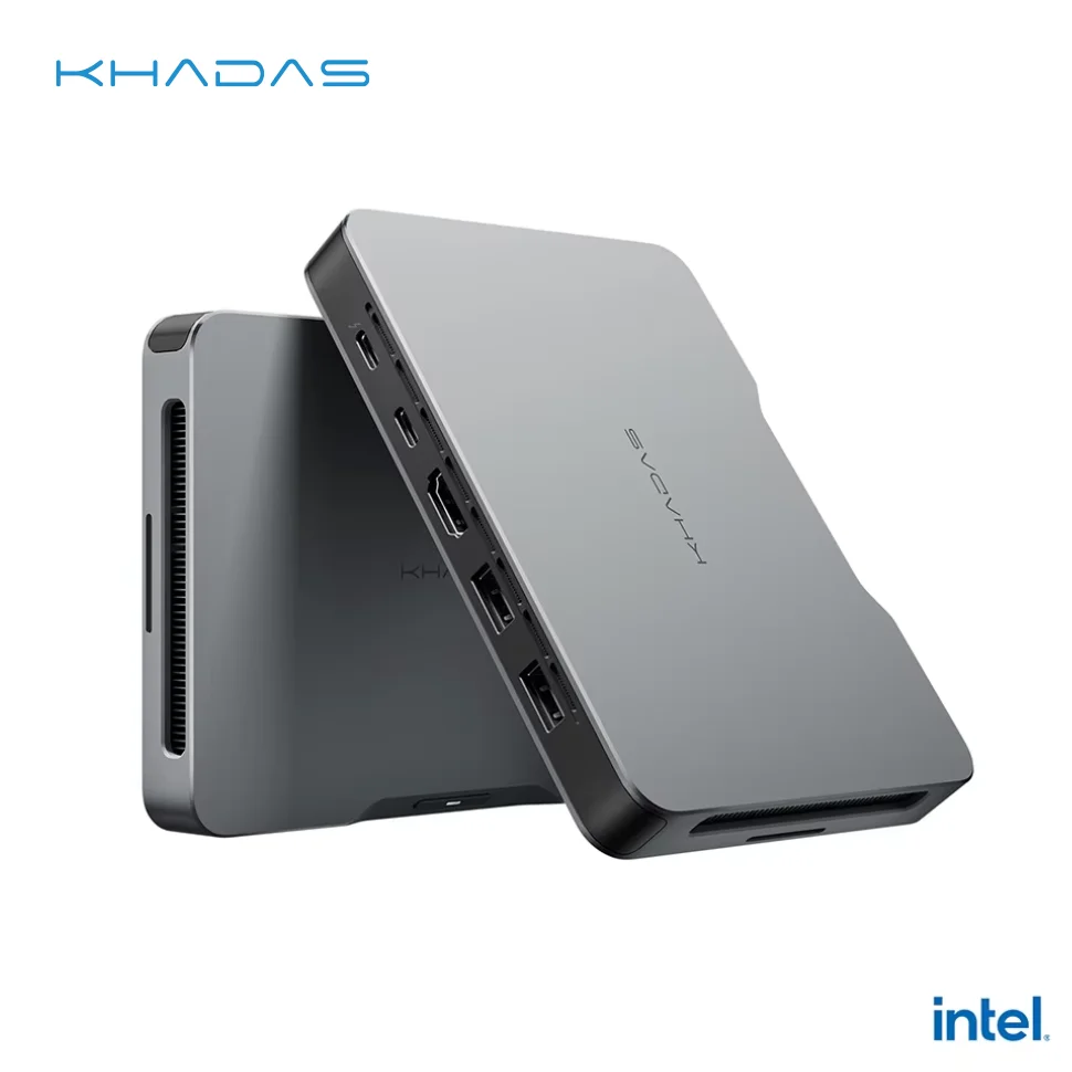 Khadas Mind 2s Mini PC Portable Desktop AI PC with Intel Core Ultra 7 255H Processor, 64GB+2TB,  Thunderbolt 4, Windows 11 Home