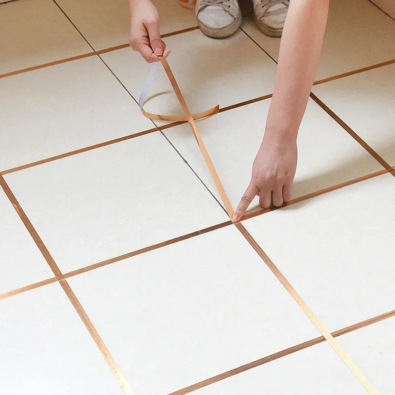 50M Home Decoration Tile Gap Tape Self-adhesive Tape Floor Wall Seam Sealant Ceiling Waterproof Decorative Sealing Sticker Decal